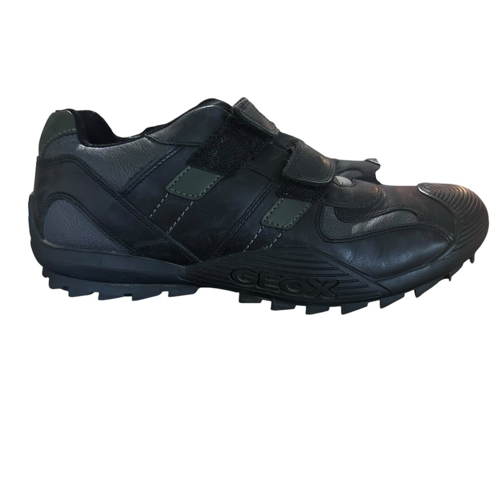 Geox Boys Savage Junior Fashion Sneakers Size 5.5 Y Black Hook & Loop